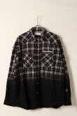 画像1: 【24SS新作】el conductorH コンダクター HALF DYED CHECK FLANNEL COWBOY SHIRT{-BDS} (1)