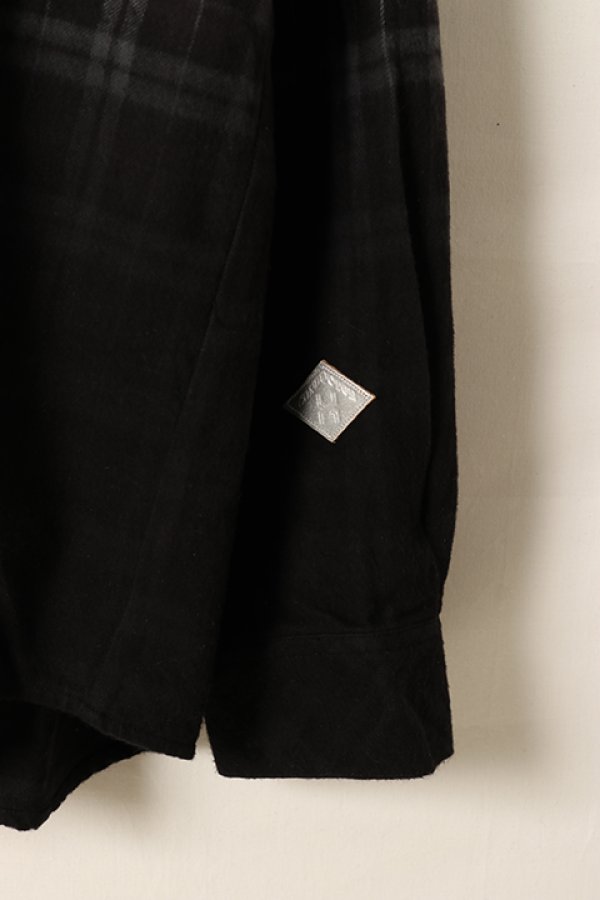 画像3: 【 30%OFF セール53,680円→37,576円】 el conductorH コンダクター HALF DYED CHECK FLANNEL COWBOY SHIRT{-BDS} (3)