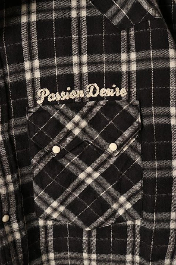 画像4: 【 30%OFF セール53,680円→37,576円】 el conductorH コンダクター HALF DYED CHECK FLANNEL COWBOY SHIRT{-BDS} (4)