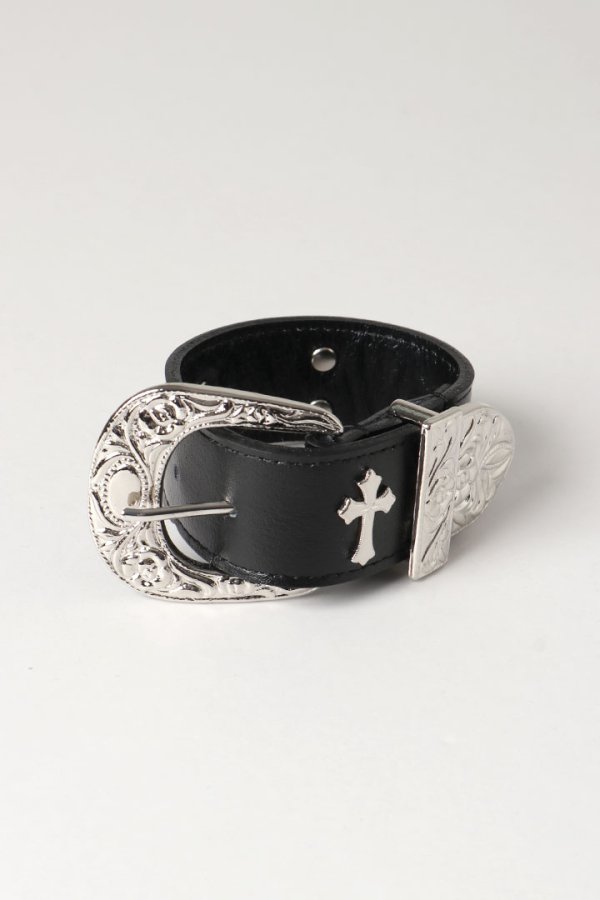 画像1: el conductorH コンダクター CROSS STUDS COWBOY BRACELET{-BEA} (1)