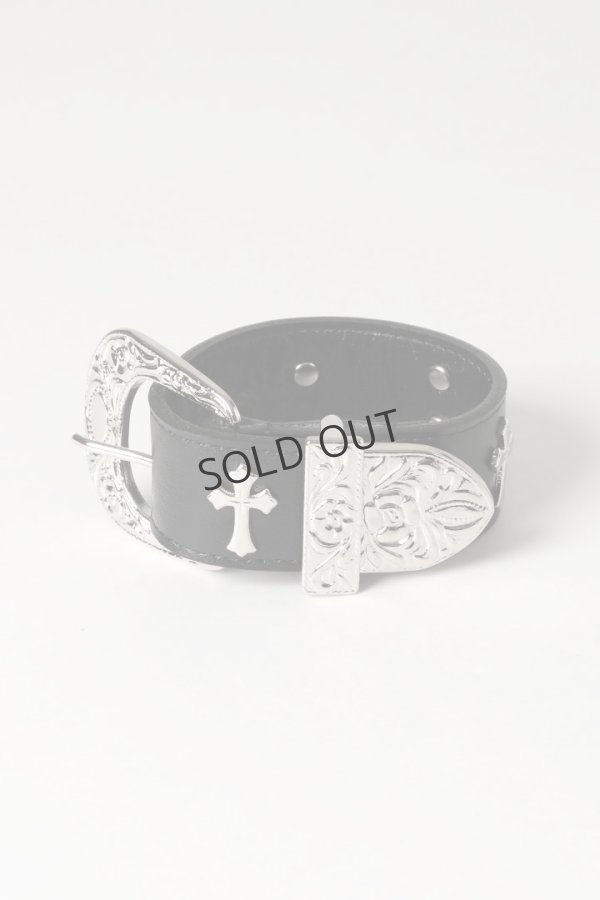 画像2: {SOLD}el conductorH コンダクター CROSS STUDS COWBOY BRACELET{-BEA} (2)