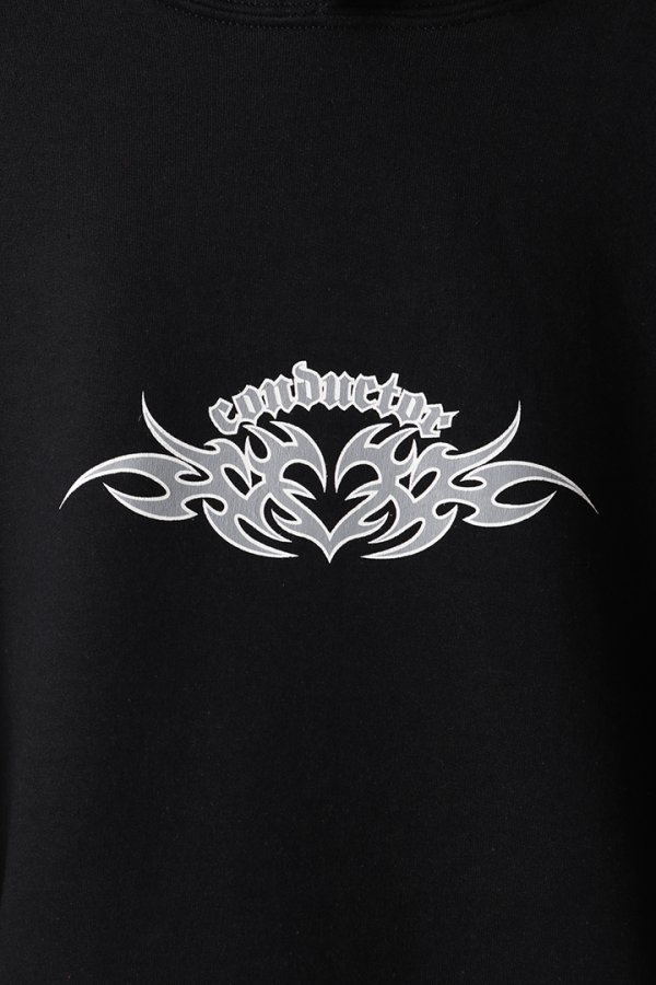 画像3: el conductorH コンダクター HEART TRIBAL PRINT SOUVENIR HOODIE{-BEA} (3)