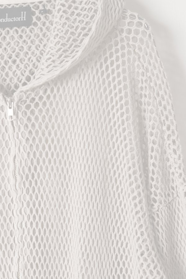 画像4:  {SOLD} el conductorH コンダクター COTTON MESH FULL ZIPHOODIE{-BFA} (4)