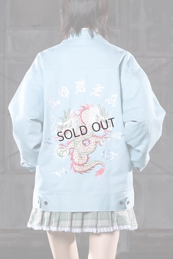 画像1:   DRAGON EMBROIDERED KOREAN SOUVENIR JKT{-BFS} (1)