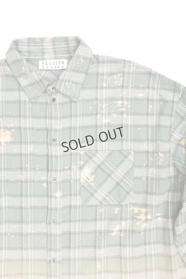 画像4: COTTON FLANNEL CHECK BLEACH SHIRT{-BFS} (4)