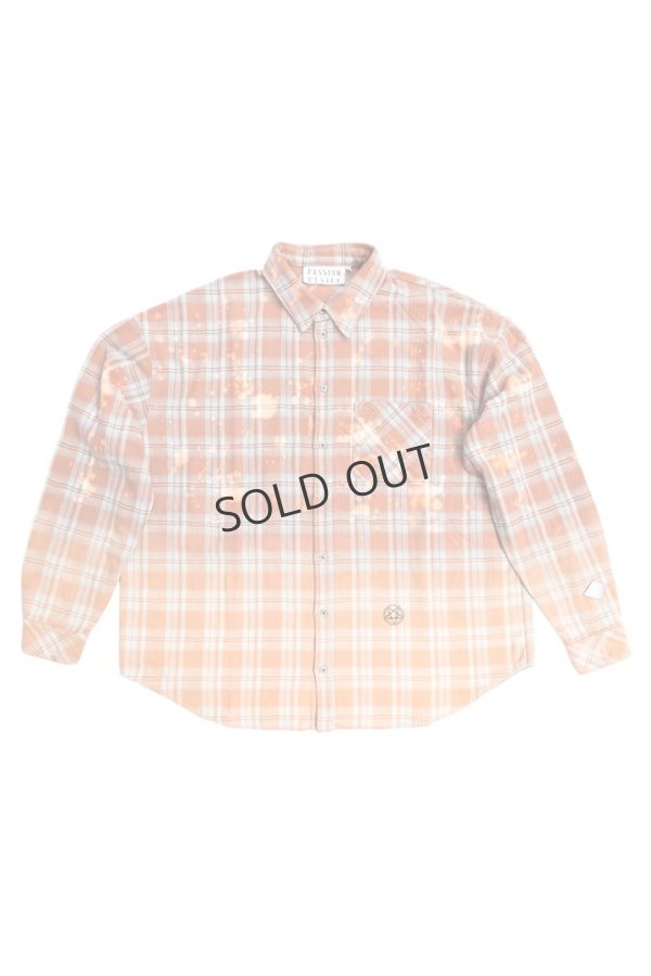 画像1: COTTON FLANNEL CHECK BLEACH SHIRT{-BFS} (1)