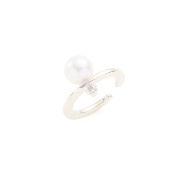画像1:  {SOLD} Hirotaka ヒロタカ Bumble Bee Pearl Diamond Ear Cuff{-BAS} (1)