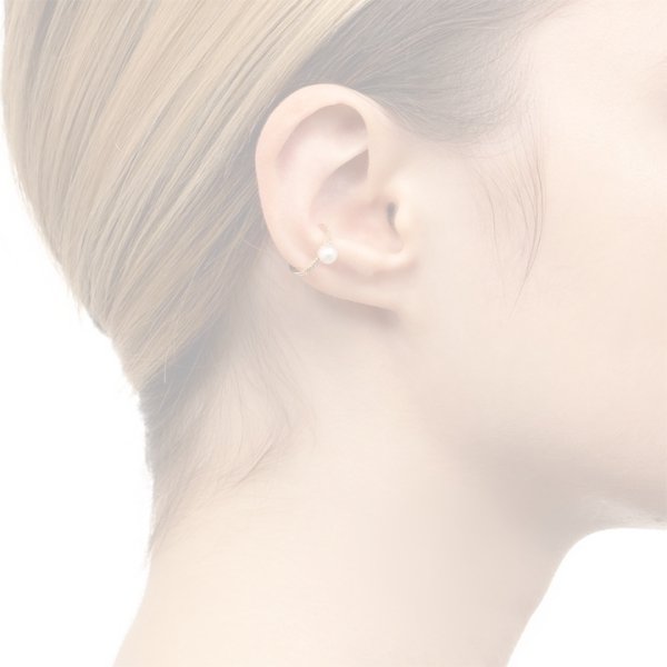 画像4:   Hirotaka ヒロタカ Akoya Pearl Diamond Ear Cuff{-BAS} (4)
