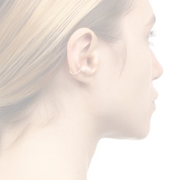 画像5:   Hirotaka ヒロタカ Akoya Pearl Diamond Ear Cuff{-BAS} (5)