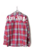 画像2: {SOLD}Palm Angels パームエンジェルス PINK TARTAN OVER LOGO SHIRT{-AIS} (2)