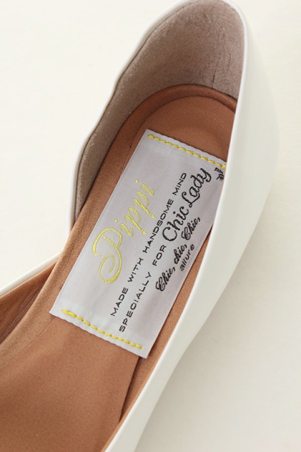 画像4: pippi ピッピ リボンビジューフラットシューズ{PP12S-DRBN8-PWHT-ABS} (4)