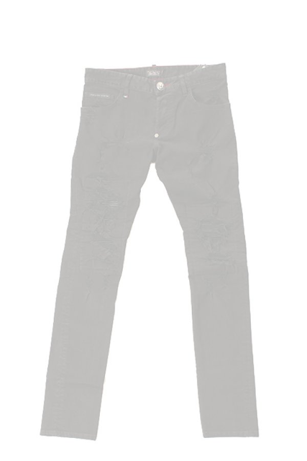 画像1:   PHILIPP PLEIN HOMME フィリッププレインオム Clash Denim Pants{PP-201706-02-BLK-AGS} (1)