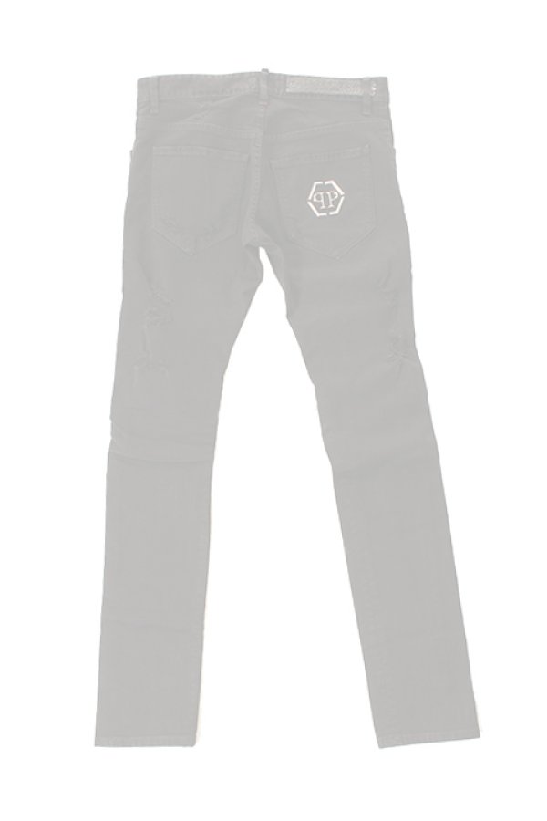 画像2:   PHILIPP PLEIN HOMME フィリッププレインオム Clash Denim Pants{PP-201706-02-BLK-AGS} (2)