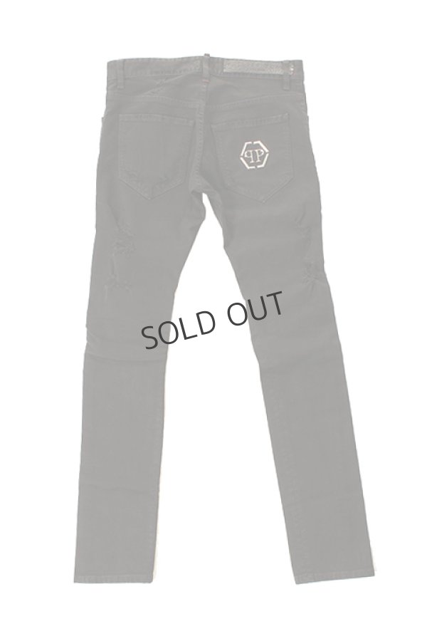 画像2: {SOLD}PHILIPP PLEIN HOMME フィリッププレインオム Clash Denim Pants{PP-201706-02-BLK-AGS} (2)