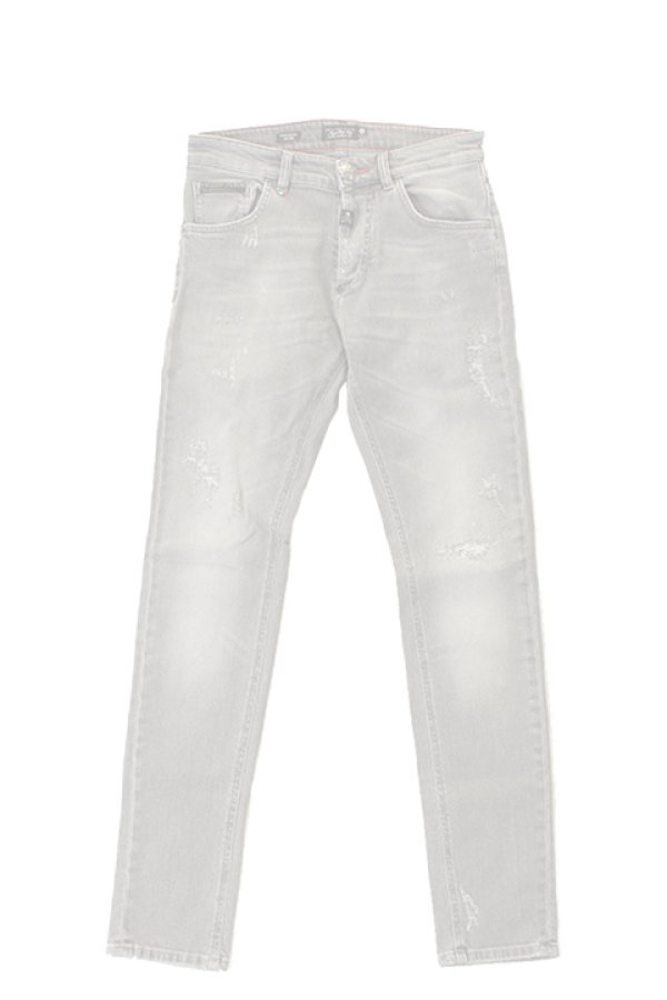 画像1:   PHILIPP PLEIN HOMME フィリッププレインオム Clash Denim Pants{PP-201706-03-GRY-AGS} (1)