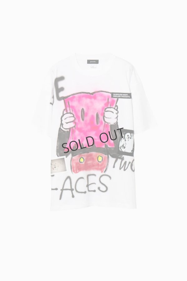 画像1: {SOLD}guernika ゲルニカ Hand Painted T-shirt{-BDA} (1)