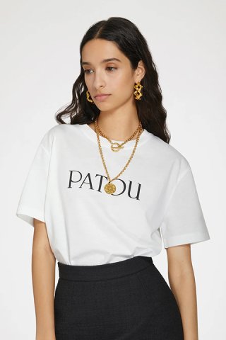 SALE☆美品☆patou パトゥ☆Tシャツ☆ブラック☆M Patou | Patou logo t-shirt in organic cotton