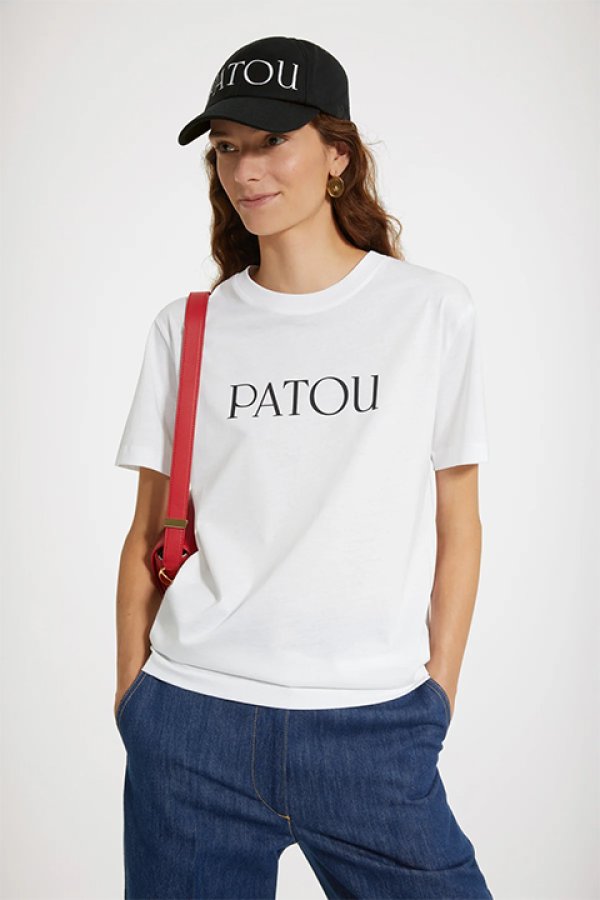 画像5: 【 30%OFF セール40,700円→28,490円】 PATOU パトゥ オーガニックコットン パトゥロゴTシャツ{JE0299999001W-BDS} (5)