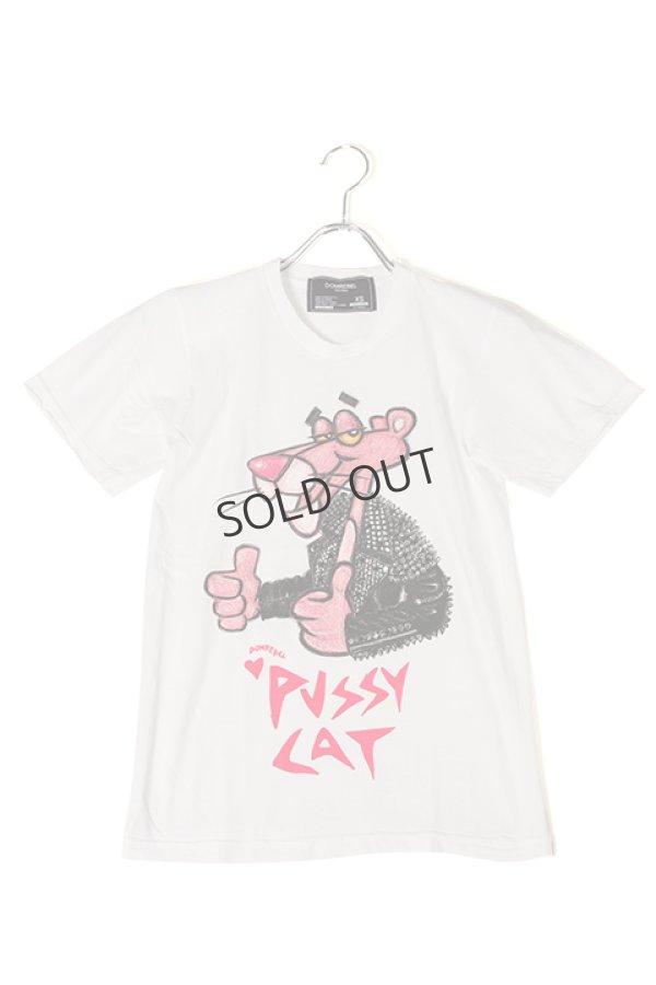 画像1: {SOLD}DOMREBEL ドムレーベル PUSSY CAT T-SHIRT ブラックスワロフスキー/カスタムモデル{-AHS} (1)