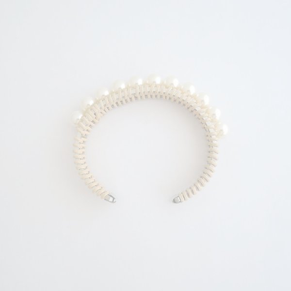 画像2:  {SOLD} ADER.bijoux アデルビジュー RATTAN pearl bangle{-AIS} (2)