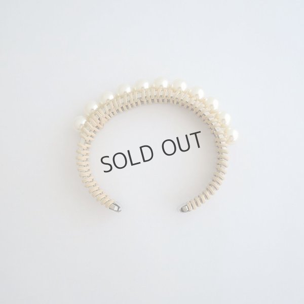 画像2: {SOLD}ADER.bijoux アデルビジュー RATTAN pearl bangle{-AIS} (2)