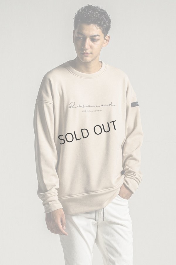 画像2: {SOLD}RESOUND CLOTHING リサウンドクロージング handwriting rogo velours fleece drop trainer{-BDA} (2)