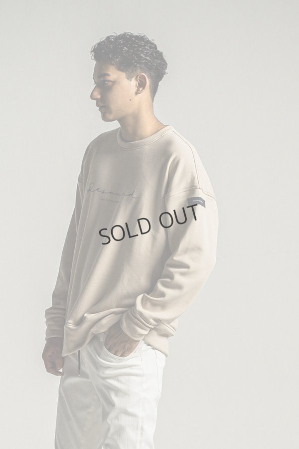 画像3: {SOLD}RESOUND CLOTHING リサウンドクロージング handwriting rogo velours fleece drop trainer{-BDA} (3)