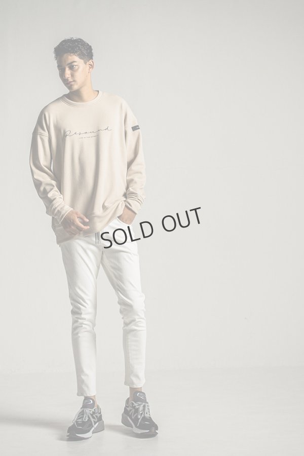 画像5: {SOLD}RESOUND CLOTHING リサウンドクロージング handwriting rogo velours fleece drop trainer{-BDA} (5)