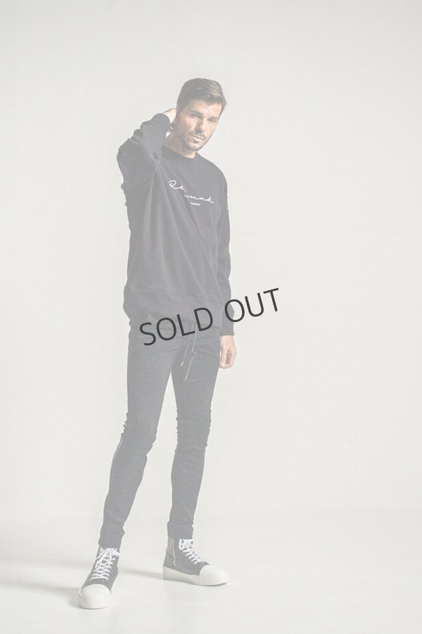 画像5: {SOLD}RESOUND CLOTHING リサウンドクロージング handwriting rogo velours fleece drop trainer{-BDA} (5)