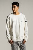 画像1: {SOLD}RESOUND CLOTHING リサウンドクロージング handwriting rogo velours fleece drop trainer{-BDA} (1)