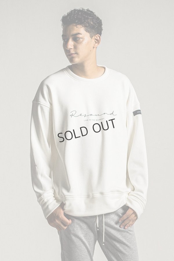 画像1: {SOLD}RESOUND CLOTHING リサウンドクロージング handwriting rogo velours fleece drop trainer{-BDA} (1)