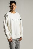 画像2: {SOLD}RESOUND CLOTHING リサウンドクロージング handwriting rogo velours fleece drop trainer{-BDA} (2)