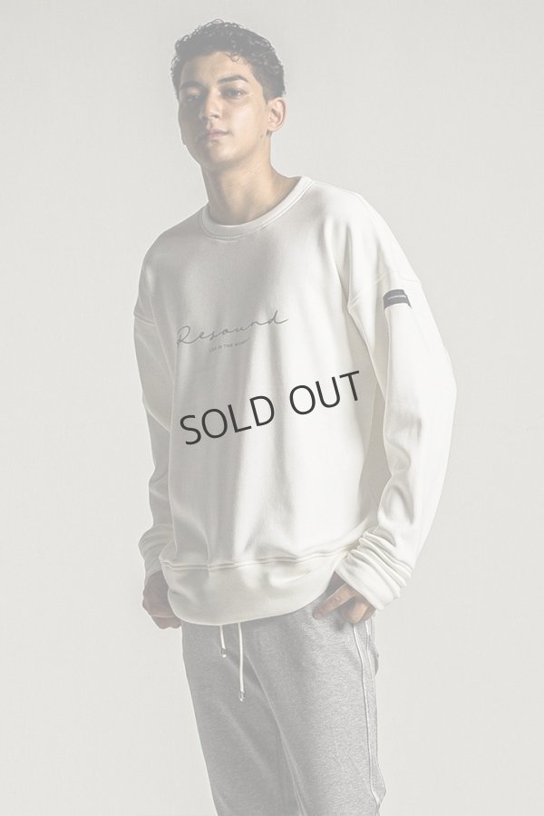 画像3: {SOLD}RESOUND CLOTHING リサウンドクロージング handwriting rogo velours fleece drop trainer{-BDA} (3)