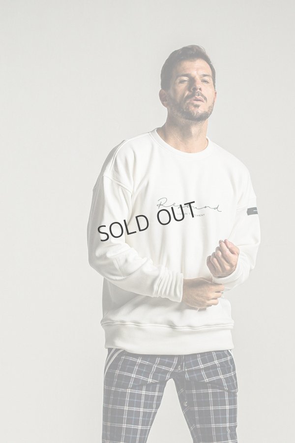 画像5: {SOLD}RESOUND CLOTHING リサウンドクロージング handwriting rogo velours fleece drop trainer{-BDA} (5)