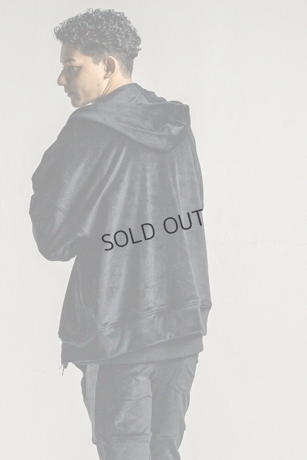 画像3: {SOLD}RESOUND CLOTHING リサウンドクロージング veloursfleece zip loose hoodie{-BDA} (3)