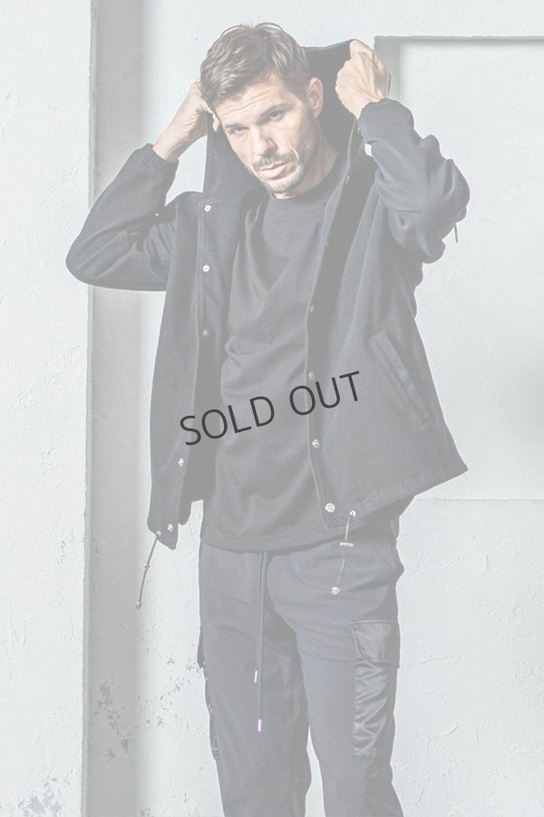 画像2: {SOLD}RESOUND CLOTHING リサウンドクロージング DENIM JERSEY coach hoodie{-BES} (2)