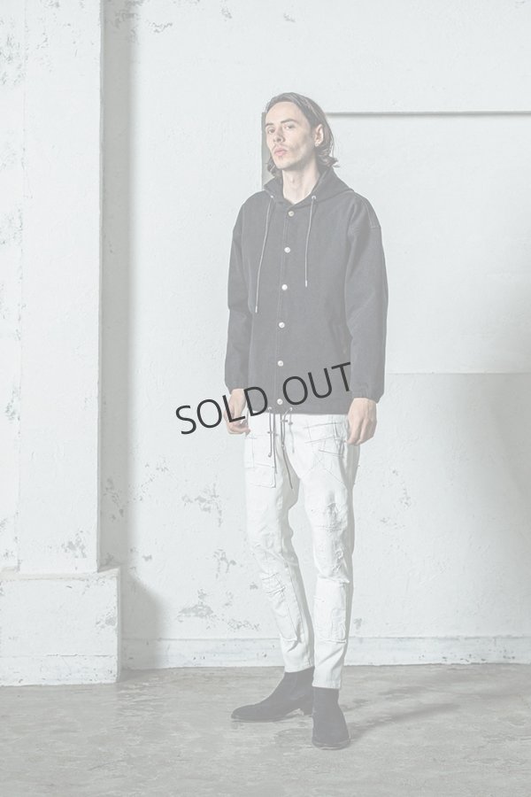 画像12: {SOLD}RESOUND CLOTHING リサウンドクロージング DENIM JERSEY coach hoodie{-BES} (12)