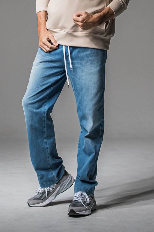 画像4: RESOUND CLOTHING リサウンドクロージング DENIM JERSEY WIDE PT{-BEA} (4)