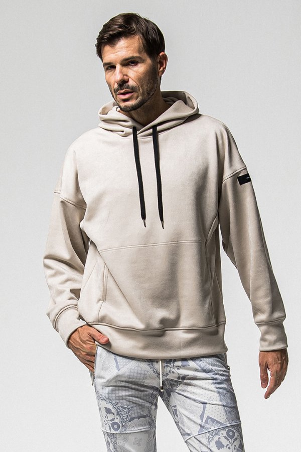 画像1: RESOUND CLOTHING リサウンドクロージング suede loose hoodie{-BFS} (1)