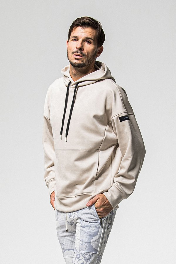 画像2: RESOUND CLOTHING リサウンドクロージング suede loose hoodie{-BFS} (2)