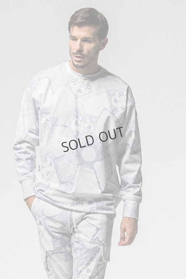 画像2: {SOLD}RESOUND CLOTHING リサウンドクロージング paisley back fleece drop trainer{-BEA} (2)