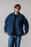 画像2: RESOUND CLOTHING リサウンドクロージング Indigo linen jack shirts{-BFS} (2)