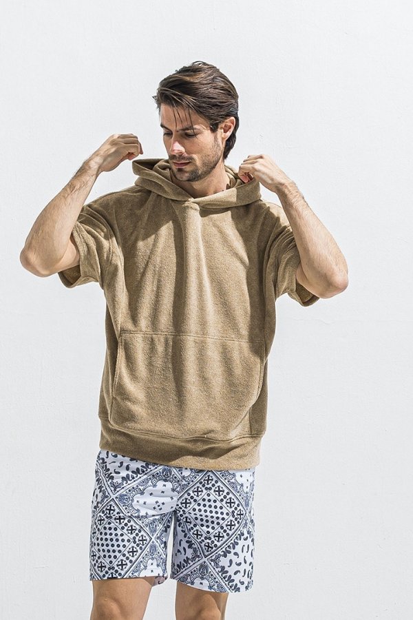 画像3: RESOUND CLOTHING リサウンドクロージング PILE HALF HOODIE{-BFS} (3)