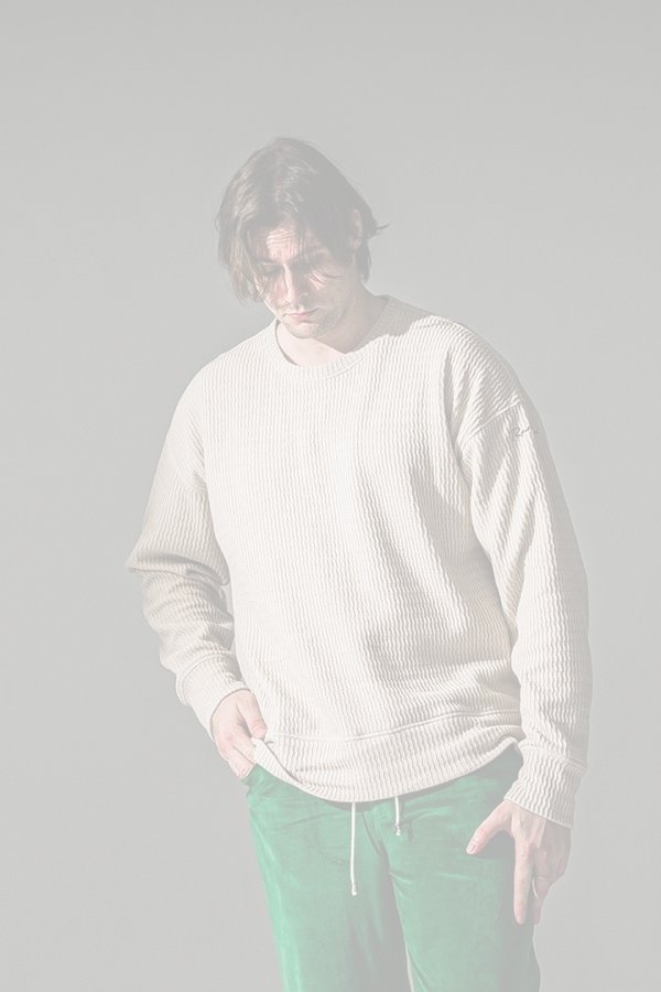 画像1: RESOUND CLOTHING リサウンドクロージング knt l loose trainer{-BFA} (1)