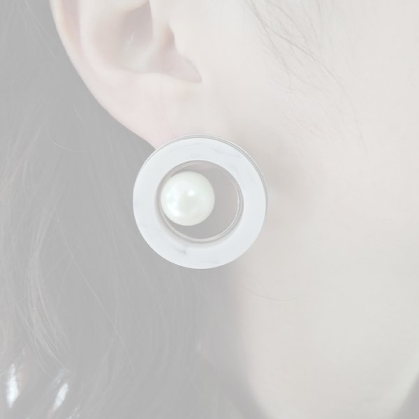 画像2:  {SOLD} ADER.bijoux アデルビジュー RETRO pearl pierce{-AHA} (2)