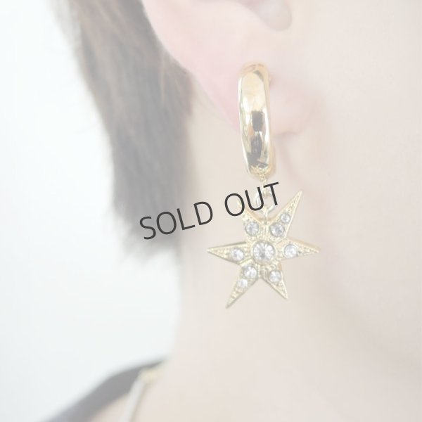 画像3: {SOLD}ADER.bijoux アデルビジュー MOON&STAR hoop pierce (gold){-AHA} (3)