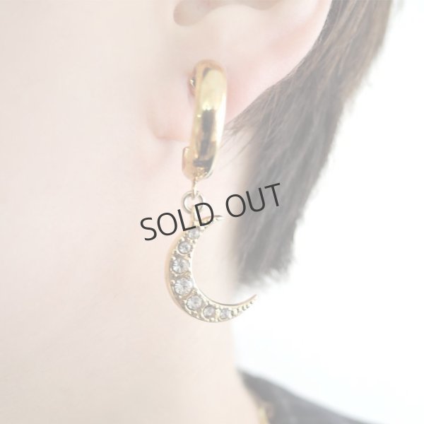 画像4: {SOLD}ADER.bijoux アデルビジュー MOON&STAR hoop pierce (gold){-AHA} (4)