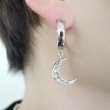 画像2: {SOLD}ADER.bijoux アデルビジュー MOON&STAR hoop pierce (silver){-AHA} (2)