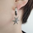 画像3: {SOLD}ADER.bijoux アデルビジュー MOON&STAR hoop pierce (silver){-AHA} (3)