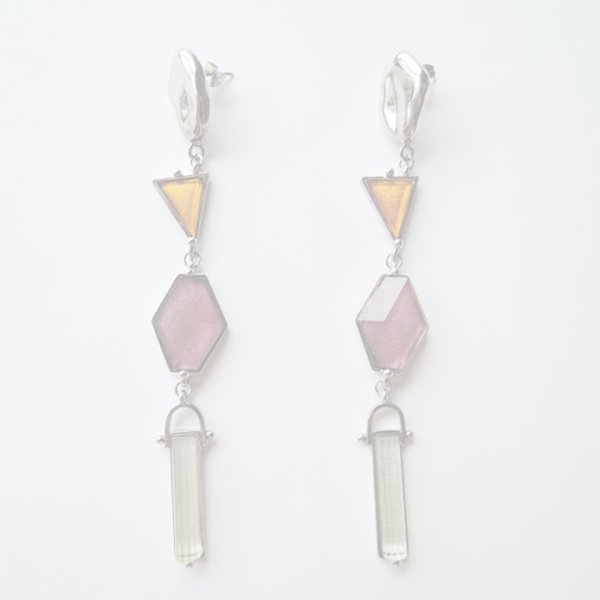 画像2:  {SOLD} ADER.bijoux アデルビジュー VITRAIL long pierce(silver){-AIS} (2)
